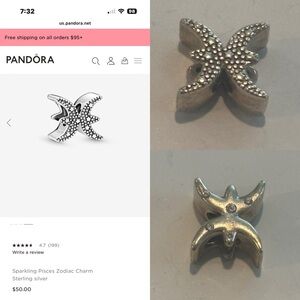 Pandora Silver Pisces Charm